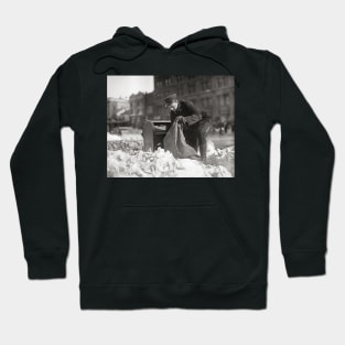 Mailman in the Snow, 1922. Vintage Photo Hoodie